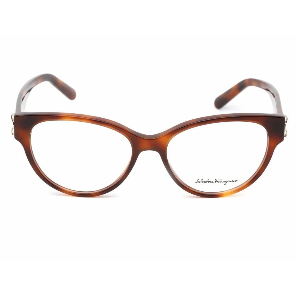 商品Salvatore Ferragamo|Salvatore Ferragamo Women's Eyeglasses - Tortoise Round Plastic Frame | SF2863 214,价格¥509,第2张图片详细描述
