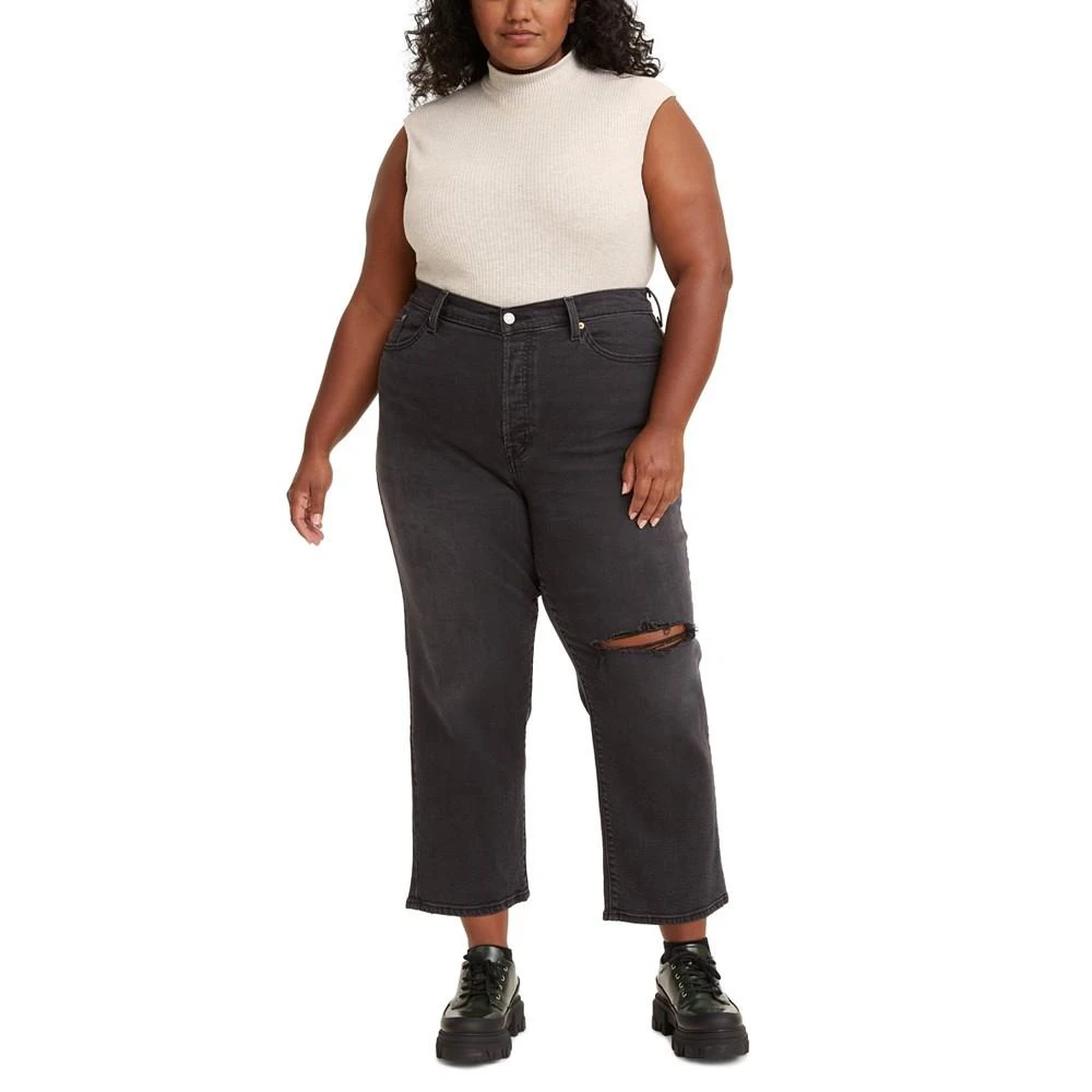 商品Levi's|Trendy Plus Size Wedgie Straight-Leg Jeans,价格¥178,第4张图片详细描述