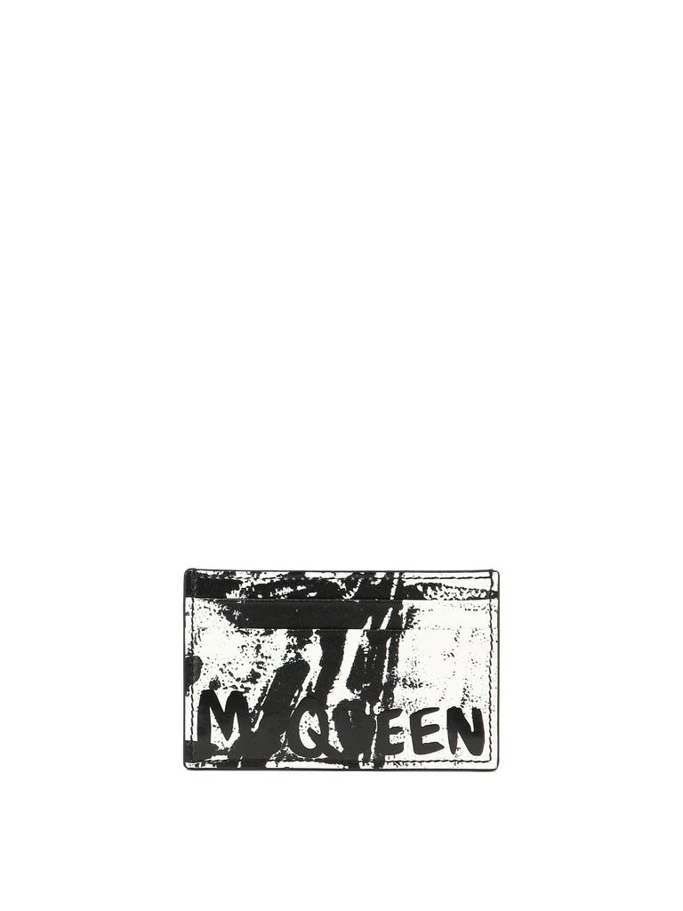 商品Alexander McQueen|Mcqueen Graffiti Wallets & Card Holders Black,价格¥795,第1张图片