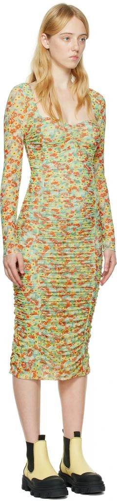 商品Ganni|Green Floral Midi Dress,价格¥1214,第2张图片详细描述