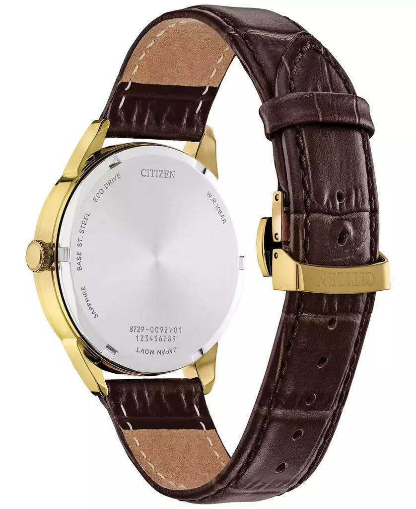 商品Citizen|Eco-Drive Men's Rolan Brown Leather Strap Watch 40mm,价格¥2432,第3张图片详细描述