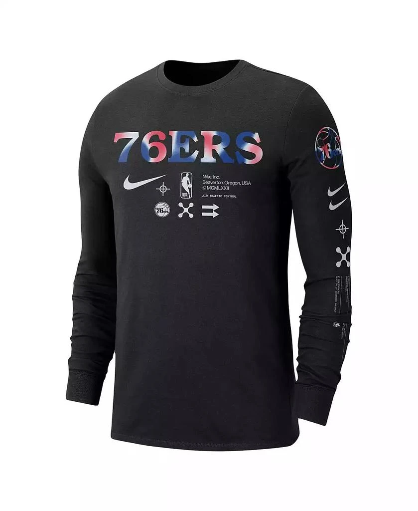 商品NIKE|Men's Black Philadelphia 76ers Essential Air Traffic Control Long Sleeve T-shirt,价格¥325,第3张图片详细描述