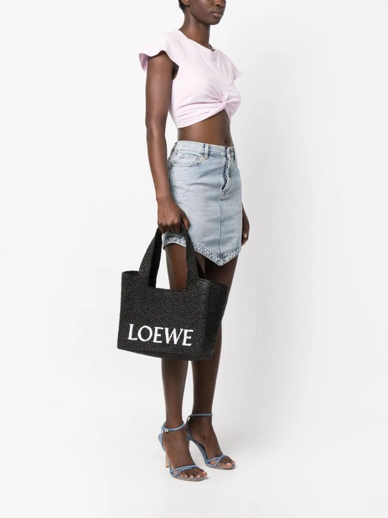 商品Loewe|LOEWE - Loewe Font Medium Raffia Tote Bag,价格¥12074,第3张图片详细描述