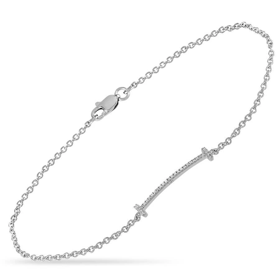 商品LB Exclusive|14K White Gold 0.10 ct Diamond Bracelet,价格¥1302,第1张图片