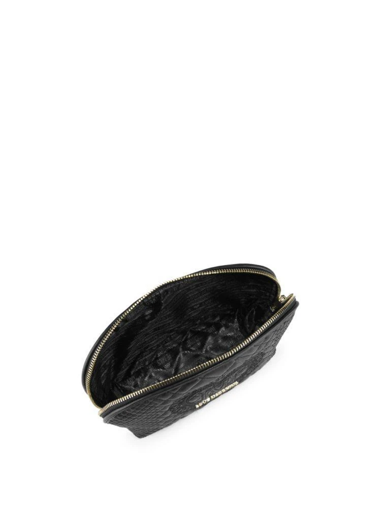商品Moschino|Quilted Faux Leather Zip Pouch,价格¥472,第2张图片详细描述