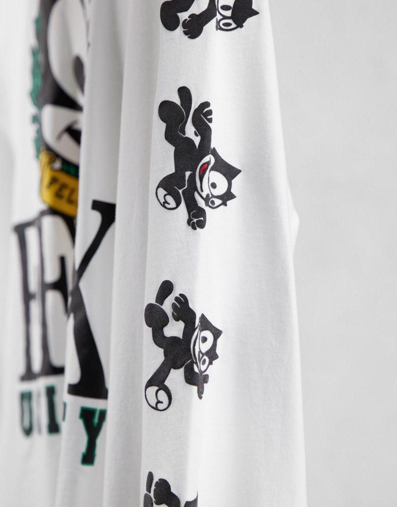 商品Levi's|Levi's x felix the cat capsule long sleeve t-shirt in white with large logo,价格¥213,第6张图片详细描述