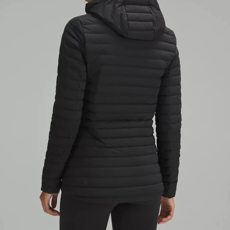 LULULEMON/露露乐蒙 女黑色尼龙防水可拆风帽折叠短羽绒服 商品