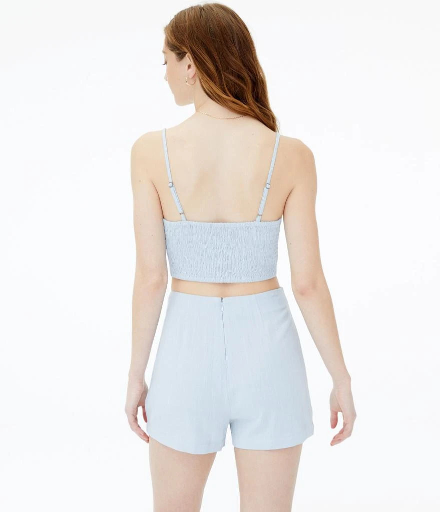 商品Aeropostale|Aeropostale Women's Ruched Linen Crop Top***,价格¥57,第4张图片详细描述