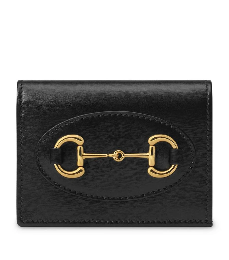 商品Gucci|Leather Horsebit 1955 Folding Wallet,价格¥3943,第1张图片