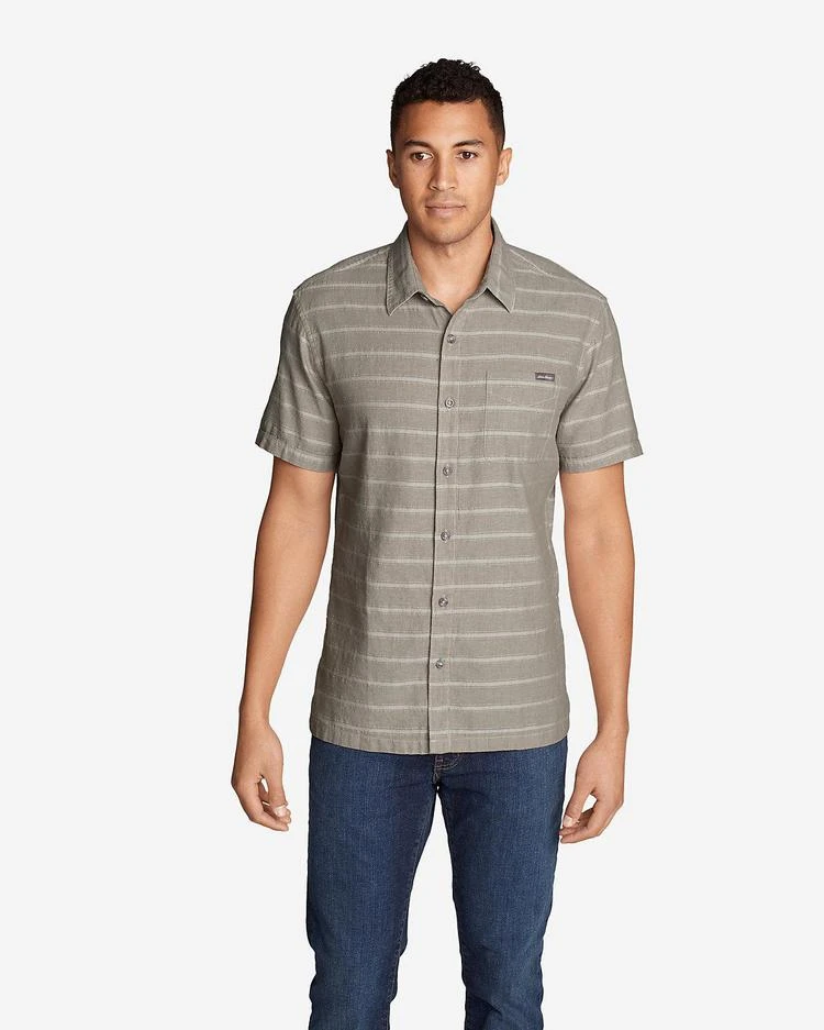 商品Eddie Bauer|Men's Larrabee Short-Sleeve Shirt - Print,价格¥261-¥365,第2张图片详细描述