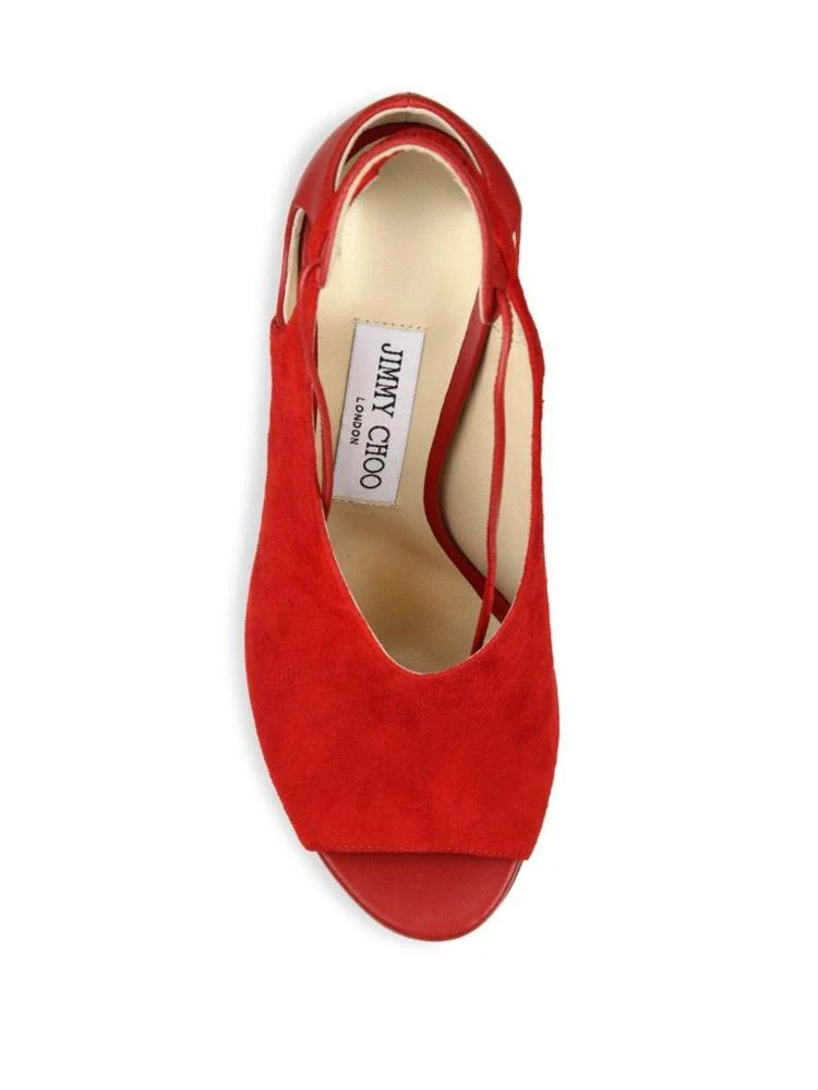 商品Jimmy Choo|Macaw Suede Lace-Up Slingback Sandals,价格¥2683,第4张图片详细描述