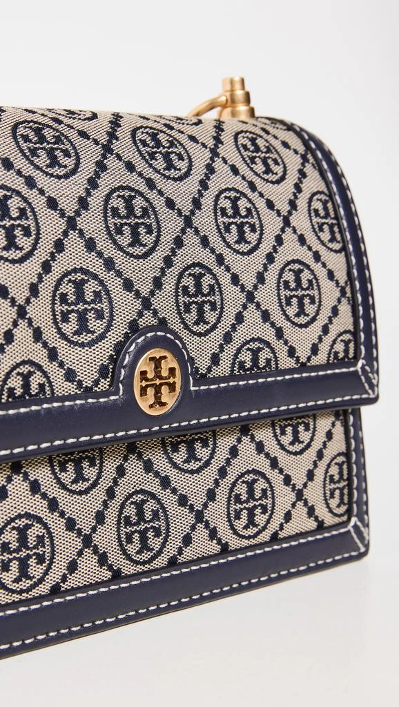 商品Tory Burch|Tory Burch 汤丽柏琦 T 交织字母提花织物小号单肩包,价格¥2381,第4张图片详细描述