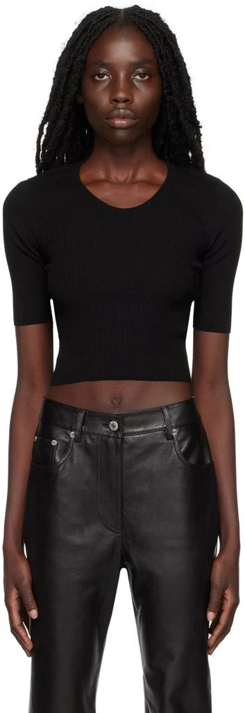 商品Juun.J|Black Crop Sweater,价格¥554,第1张图片