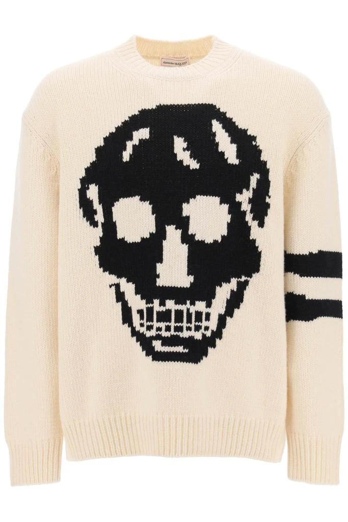 商品Alexander McQueen|wool cashmere skull sweater,价格¥5517,第1张图片