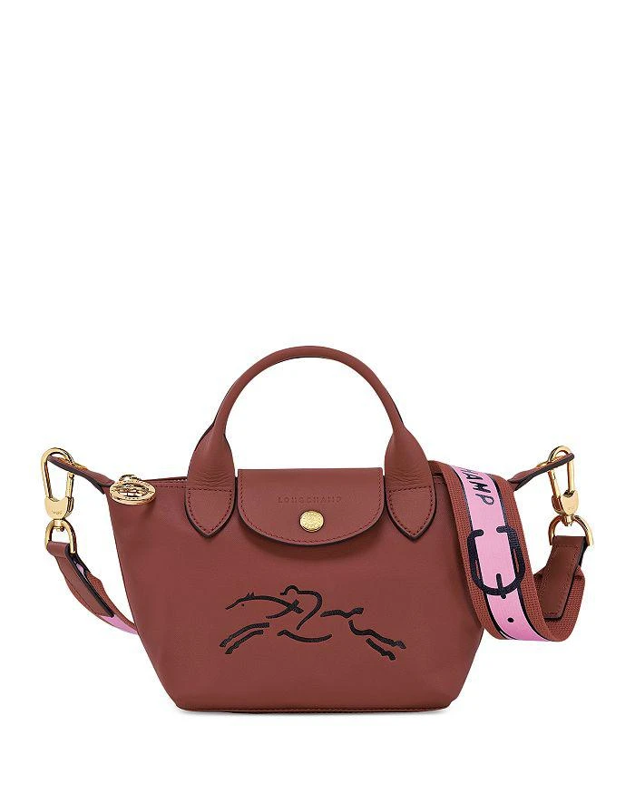 商品Longchamp|Le Pliage Jockey Extra Small Leather Crossbody,价格¥3791,第1张图片详细描述