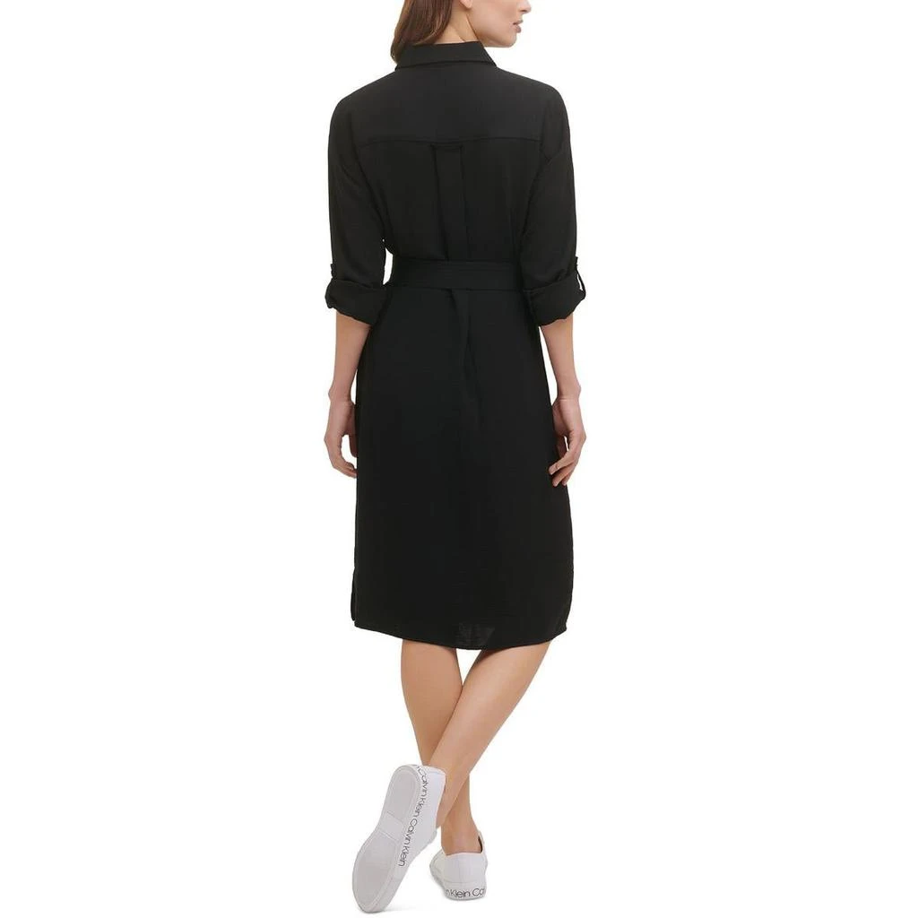 商品Calvin Klein|Womens Belted Midi Shirtdress,价格¥503,第2张图片详细描述