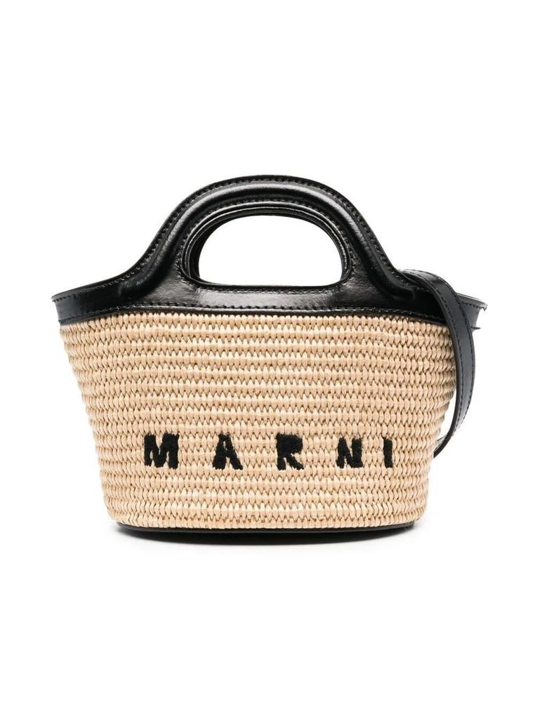 Marni Kids Marni Kids Logo Embroidered Top Handle Tote Bag 1