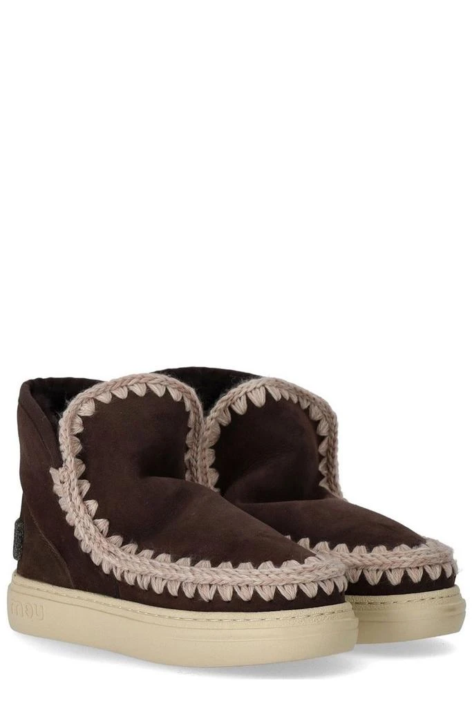 商品Mou|Mou Eskimo Whipstitch-Trim Round-Toe Ankle Boots,价格¥1614,第3张图片详细描述
