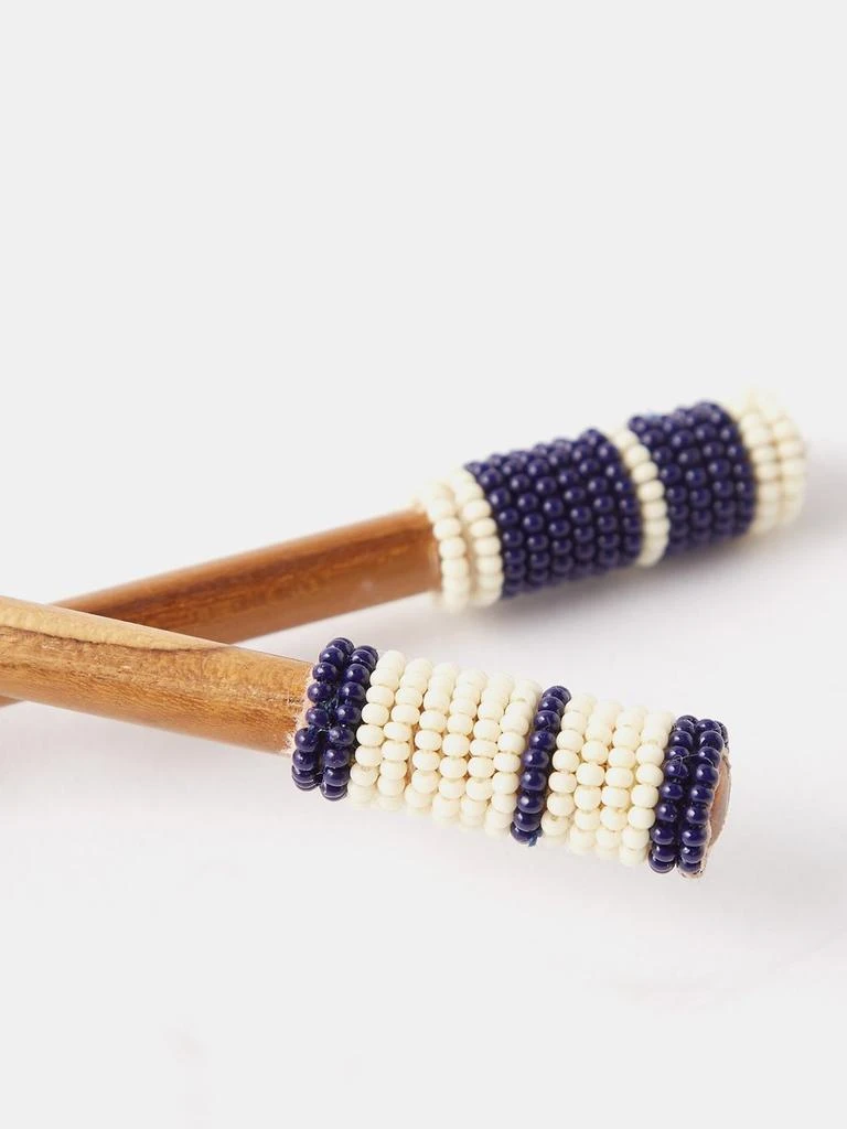 商品JOHANNA ORTIZ|Marimba beaded wood salt and pepper shaker set,价格¥1256,第5张图片详细描述