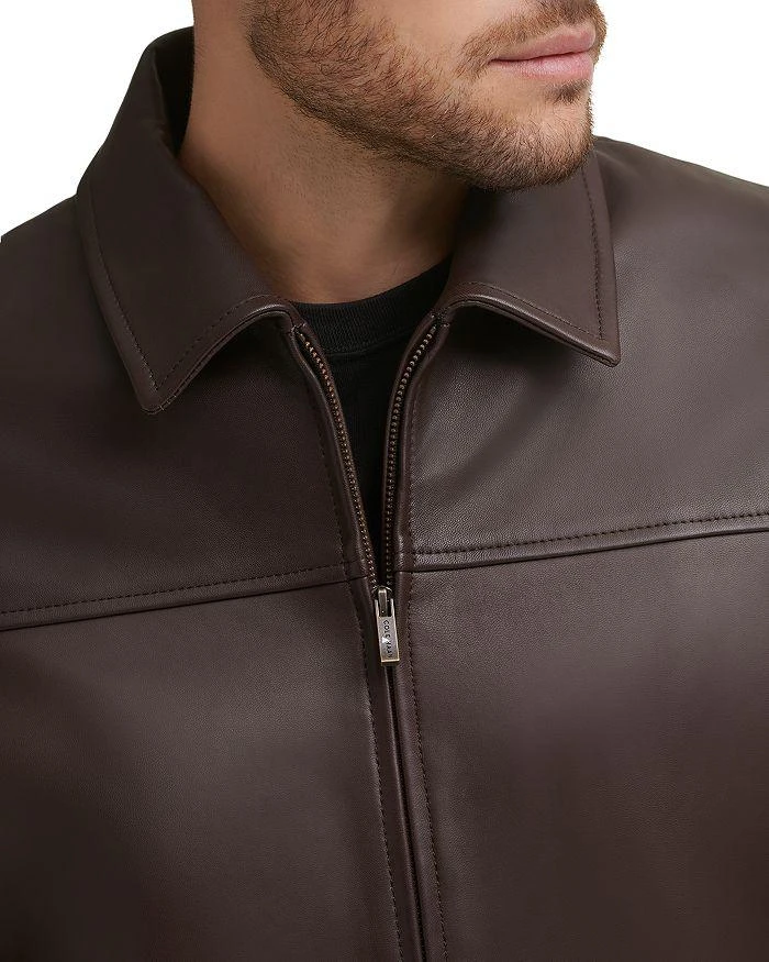 商品Cole Haan|Zip Front Leather Jacket,价格¥5242,第5张图片详细描述