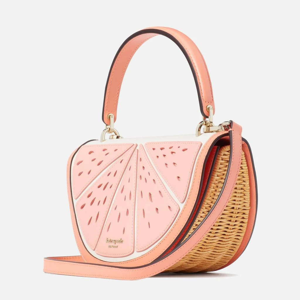 商品Kate Spade|Kate Spade New York Women's Squeeze Wicker Grapefruit Cross Body Bag - Pink Moon,价格¥2623,第2张图片详细描述