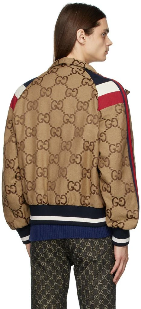 商品Gucci|棕色虎年系列 Jumbo GG 飞行员夹克,价格¥33268,第3张图片详细描述