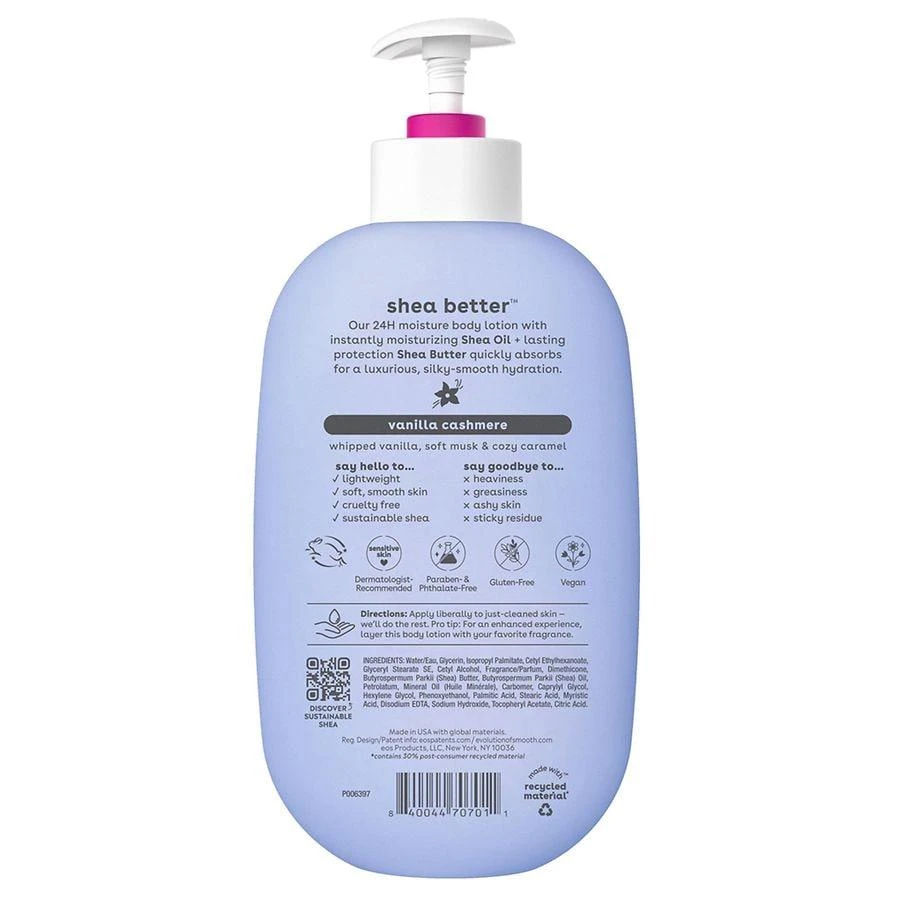 商品EOS|Shea Better Body Lotion Vanilla Cashmere,价格¥92,第4张图片详细描述