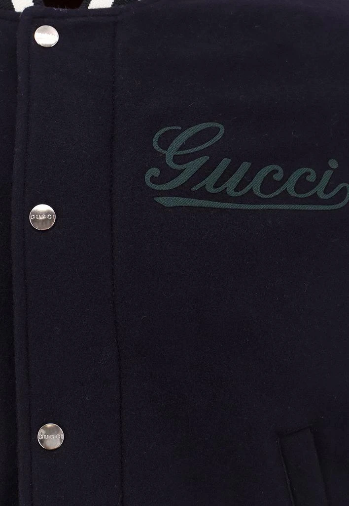 商品Gucci|Logo-Patch Wool and Leather Varsity Jacket,价格¥24964,第3张图片详细描述