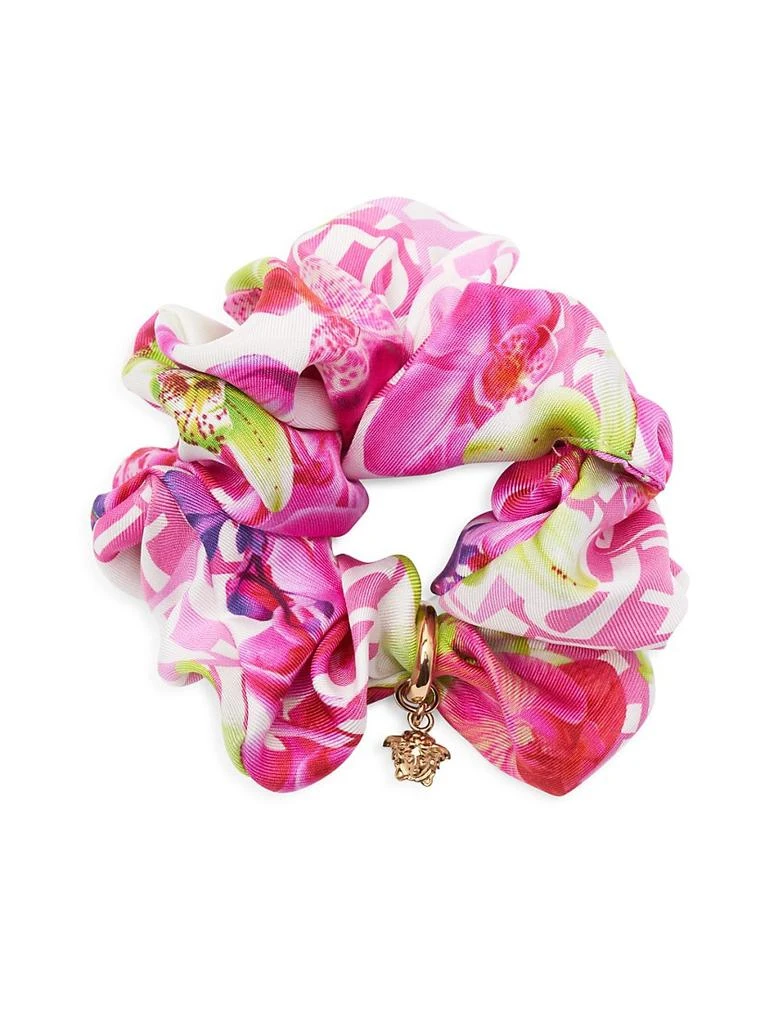 商品Versace|Orchid Silk Twill Charm Scrunchie,价格¥825,第1张图片详细描述
