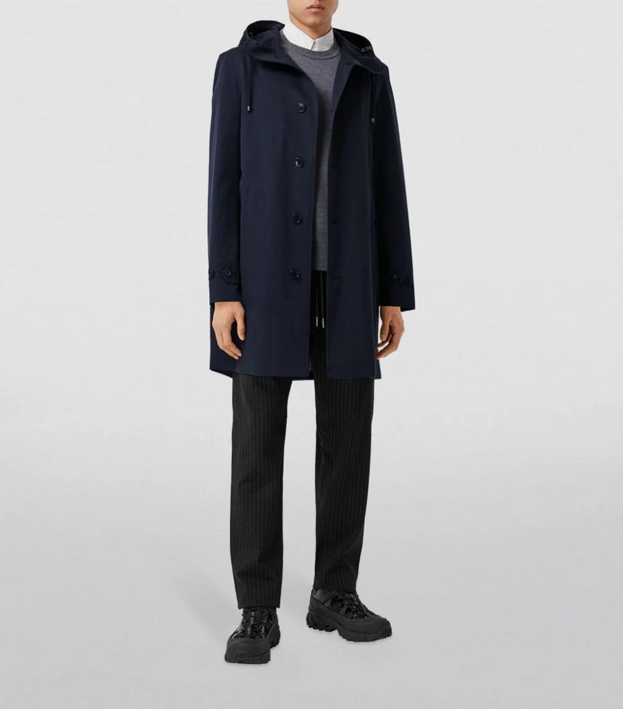 商品Burberry|Single-Breasted Hooded Coat,价格¥17953,第2张图片详细描述