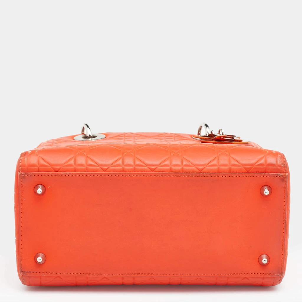 Dior Orange Cannage Embossed Leather Medium Lady Dior Tote 商品
