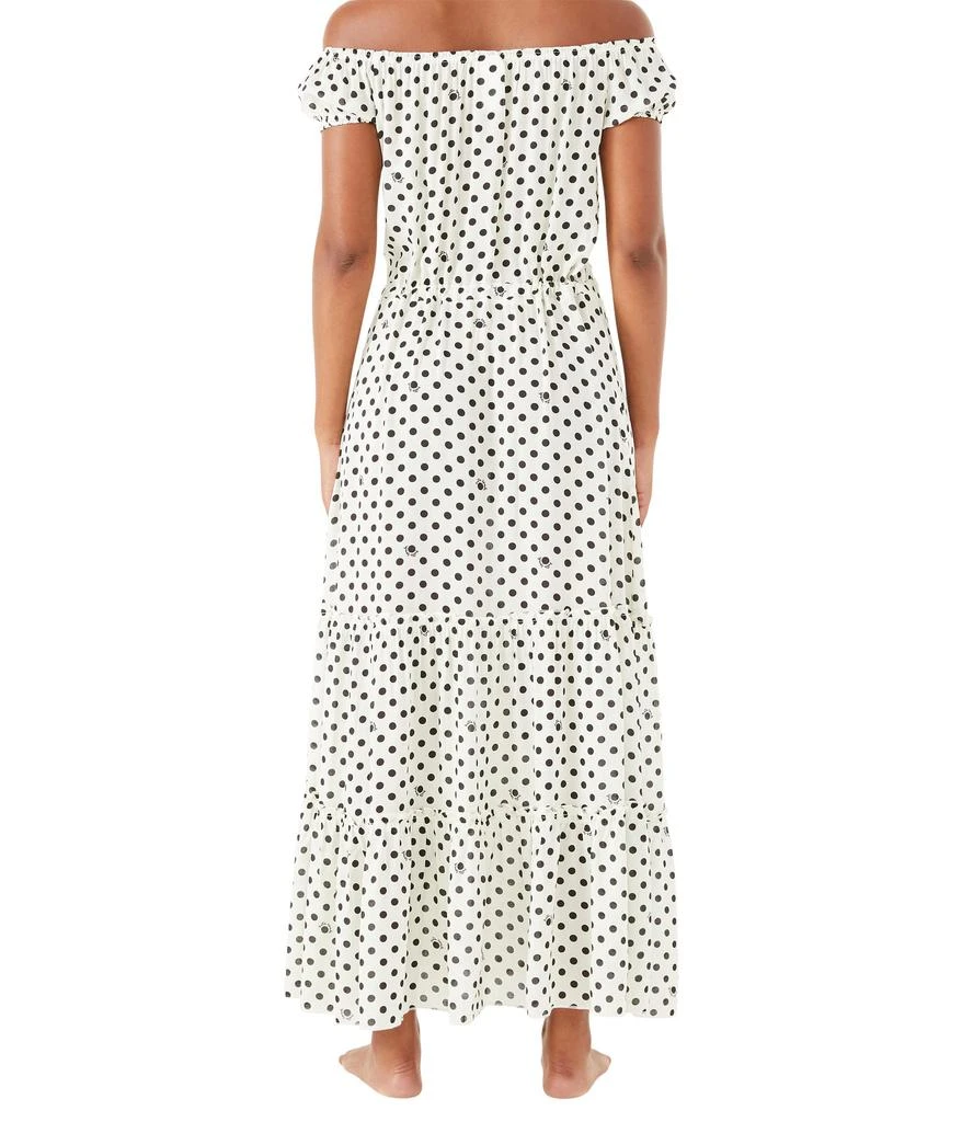 商品Kate Spade|Lia Logo Dot Off-the-Shoulder Maxi Dress,价格¥962,第2张图片详细描述