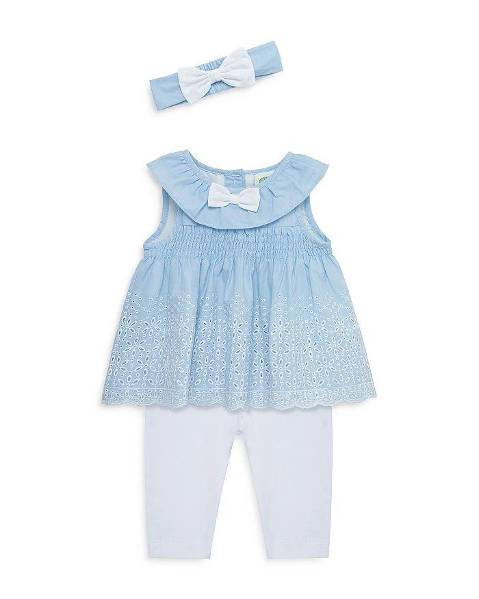 商品Little Me|Girls' Chambray Eyelet Tunic Set & Headband - Baby,价格¥210,第3张图片详细描述