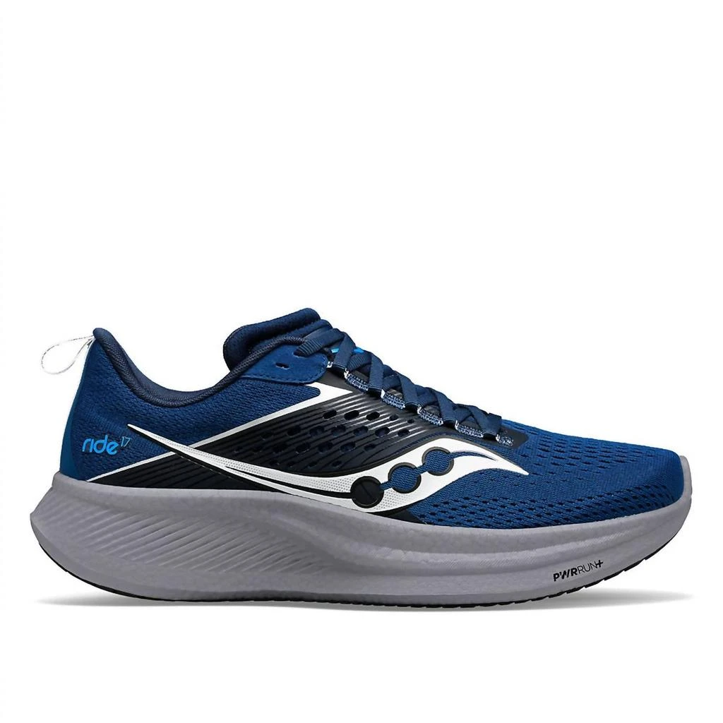 商品Saucony|Men's Ride 17 Running Shoes In Tide/silver,价格¥759,第1张图片