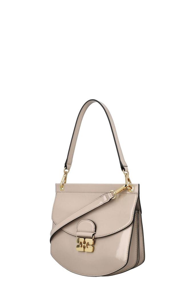 GANNI F9650943 関税送料込 Ganni Ganni Logo Buckled Small Shoulder Bag - Shoulder Bags