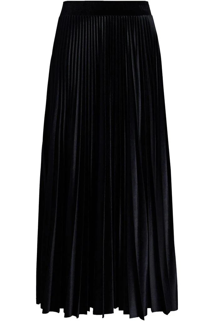商品Valentino|Pleated stretch-velvet midi skirt,价格¥6442,第1张图片