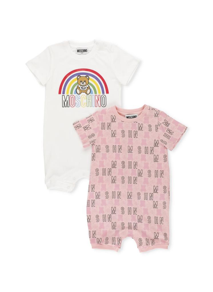 商品Moschino|Moschino Cotton 2 Baby Rompers Set,价格¥1150,第1张图片