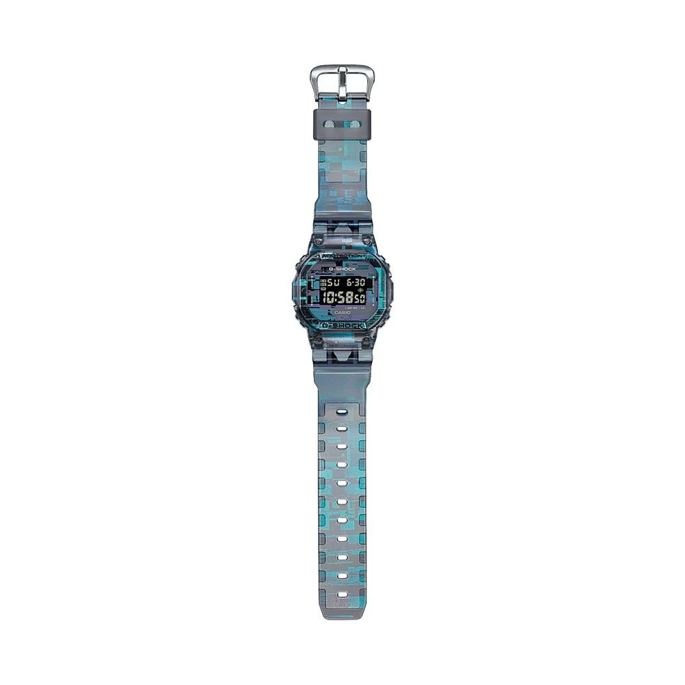 商品G-Shock|Men's Clear Blue and Purple Resin Band Watch 42.8mm, DW5600NN-1,价格¥632,第4张图片详细描述