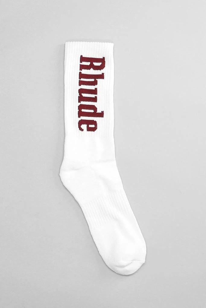 商品Rhude|Rhude Socks In White Cotton,价格¥534,第2张图片详细描述