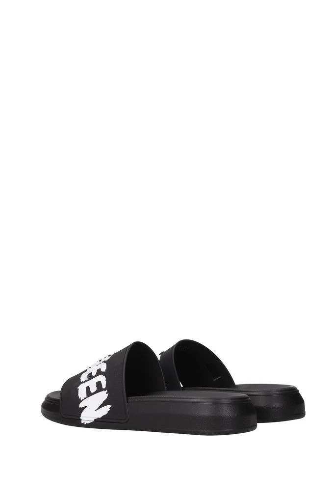 商品Alexander McQueen|Slippers and clogs Rubber Black White,价格¥1357,第4张图片详细描述