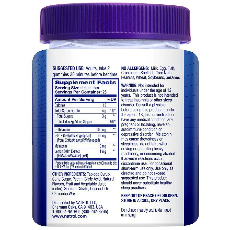 Relax+ Night Calm Daily Stress Relief Gummies Raspberry 商品