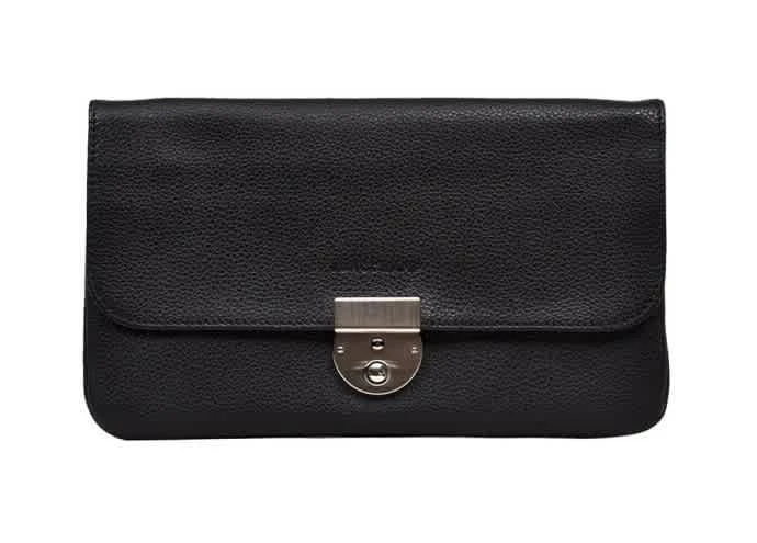 商品Longchamp|Longchamp Black Le Foulonne Leather Pouch,价格¥1201,第1张图片