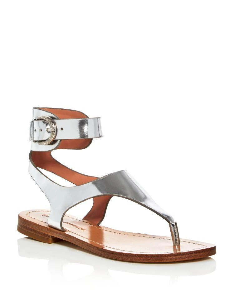 商品Sigerson Morrison|Adria Metallic Ankle Strap Sandals,价格¥1179,第1张图片