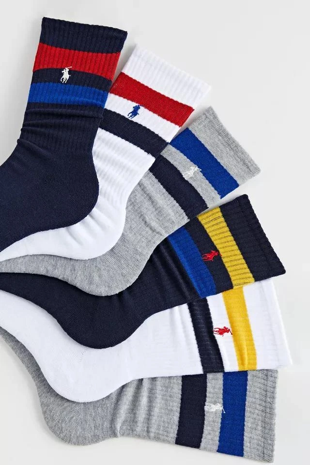 商品Ralph Lauren|Polo Ralph Lauren Double Stripe Sock 6-Pack,价格¥218,第4张图片详细描述