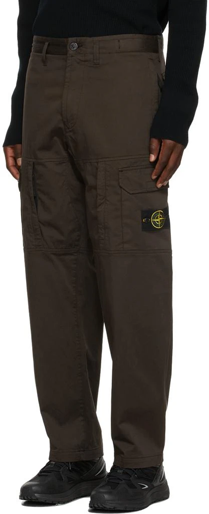 商品Stone Island|Brown Cotton Cargo Pants,价格¥2457,第4张图片详细描述