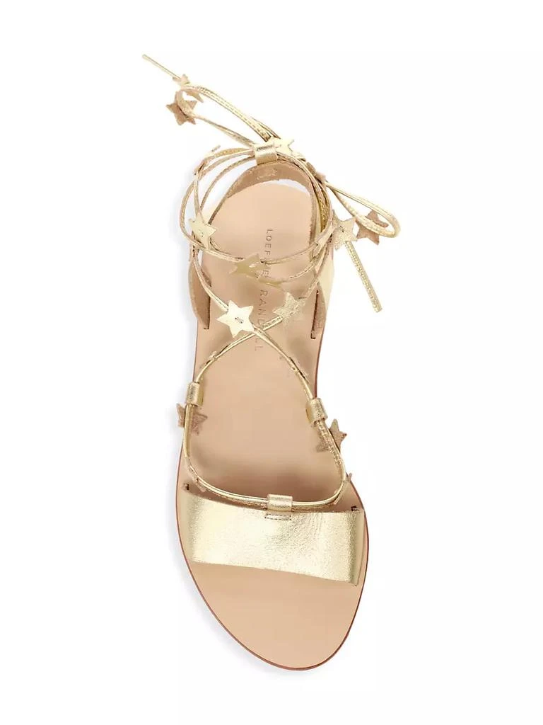 商品Loeffler Randall|Starla Ankle-Wrap Metallic Leather Sandals,价格¥552,第5张图片详细描述