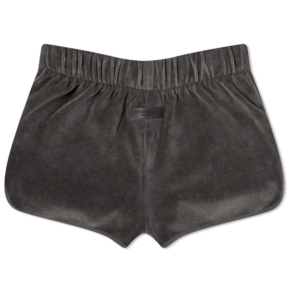 Fear of God ESSENTIALS Women's Velour Beach Shorts - Iron商品第1张图片规格展示