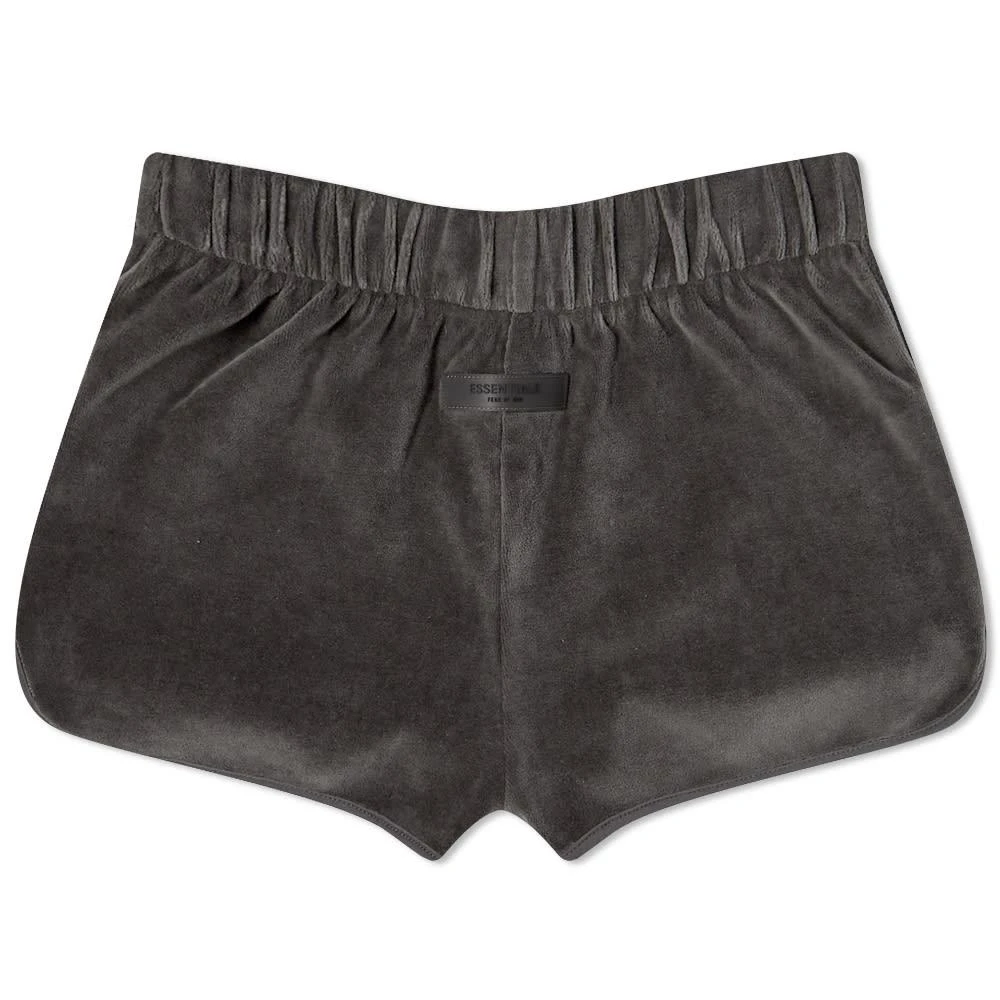 商品Essentials|Fear of God ESSENTIALS Women's Velour Beach Shorts - Iron,价格¥317,第1张图片