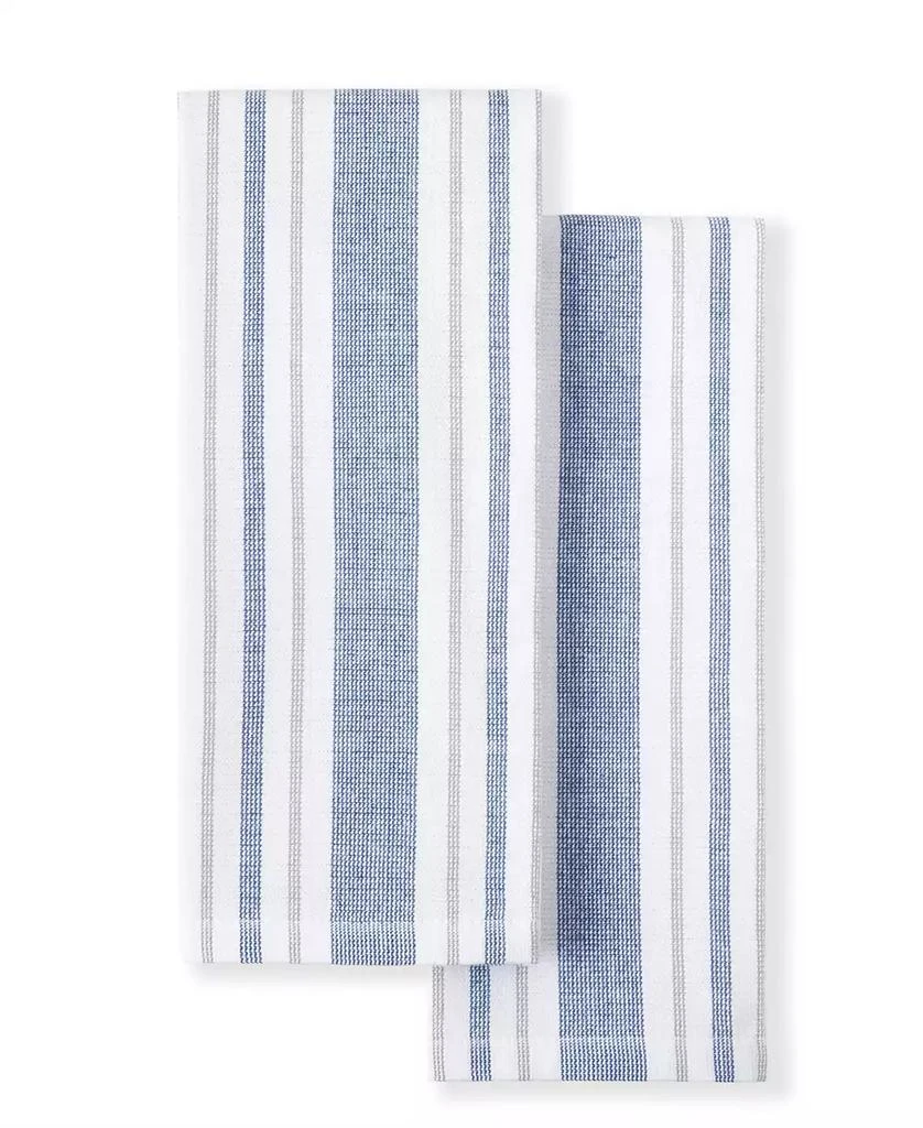 商品Martha Stewart|Morris Stripe Dual Purpose Kitchen Towel 2-Pack Set, 16" x 28",价格¥116,第1张图片