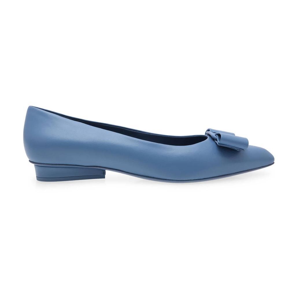 商品Salvatore Ferragamo|Ladies Blue Viva Ballet Flat,价格¥2342,第1张图片